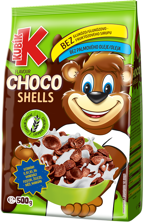 Kubík Cereálie Choco Shells 500 g