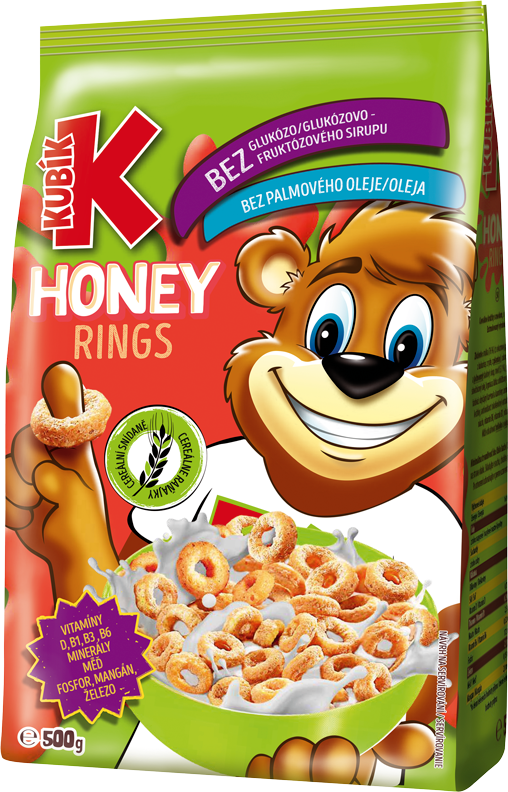 Kubík Cereálie Honey Rings 500 g