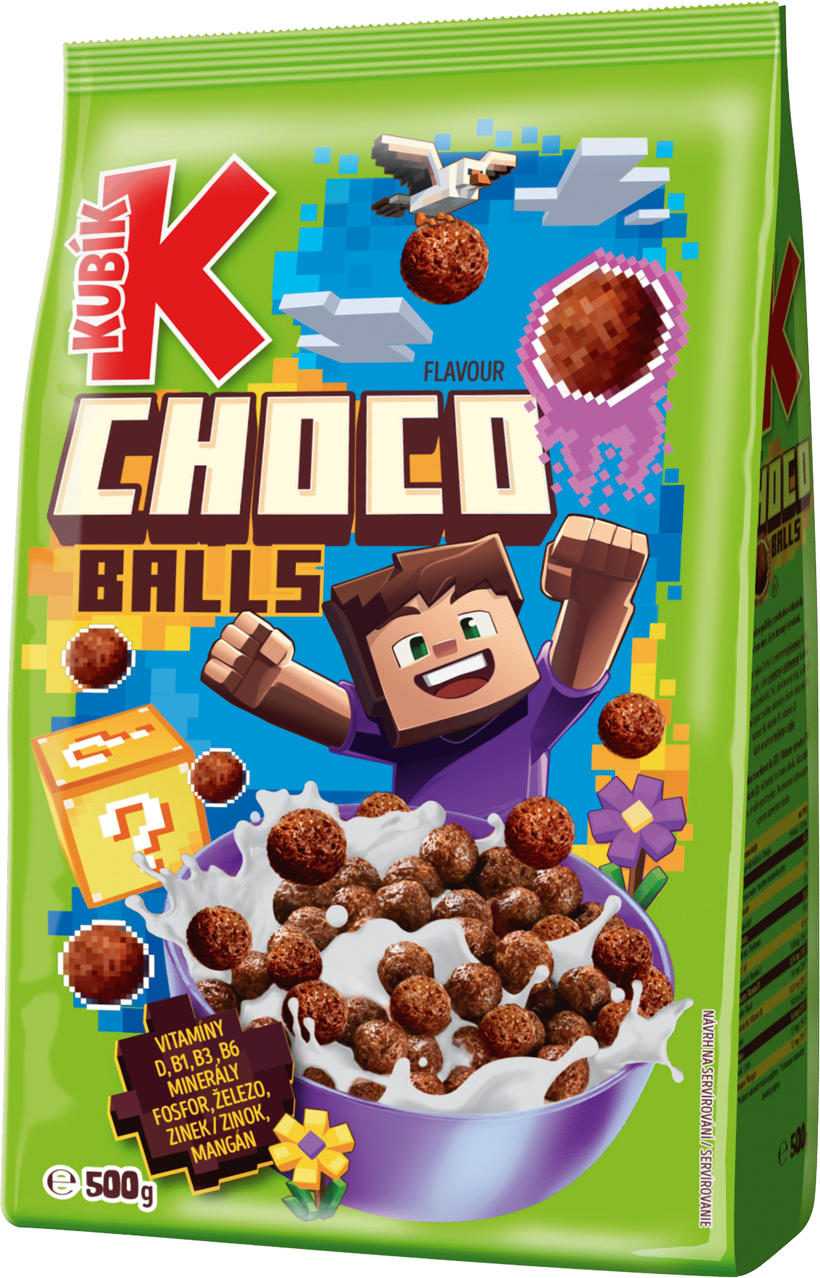 Kubík Cereálie Choco Balls Pixel 500 g